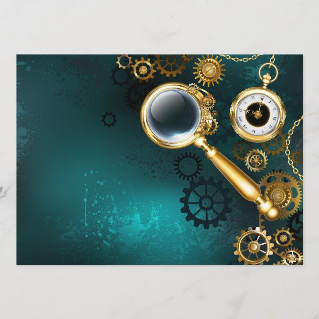 Magnifier in Steampunk Style Menu (Front)