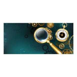 Magnifier in Steampunk Style Rack Card
