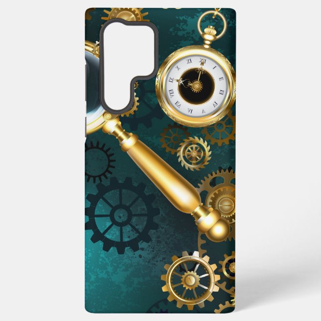 Magnifier in Steampunk Style Samsung Galaxy S22 Ultra Case (Back)