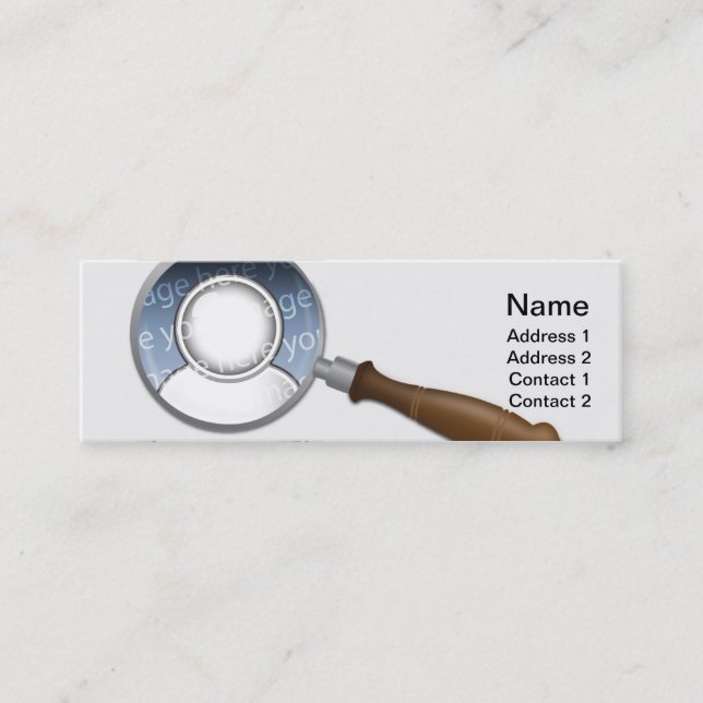 Magnifier Mini Business Card (Front)