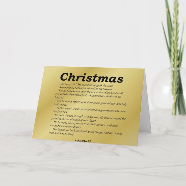 Magnify the Lord Christmas Luke 1-46 Holiday Card (Front)