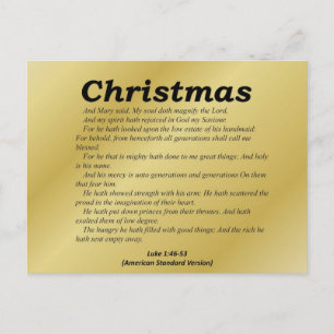 Magnify the Lord Christmas Luke 1-46 Holiday Postcard