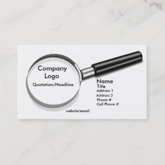Magnifying Glass Business Card