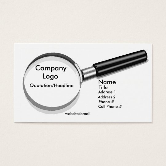 Magnifying Glass Business Card