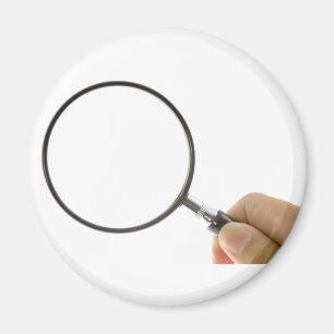 Magnifying glass magnet