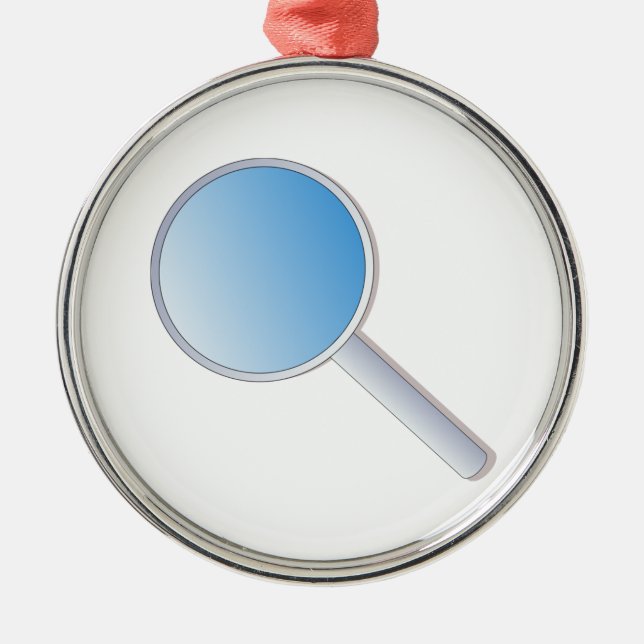 Magnifying Glass Metal Tree Decoration (Front)