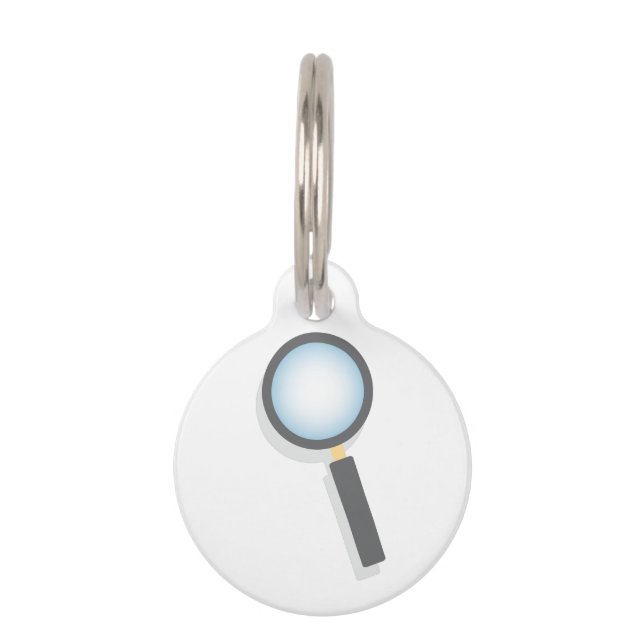 Magnifying Glass Pet Tag (Front)