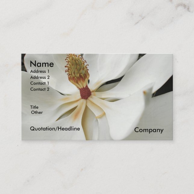 MAGNOLIA 3 BUSINESS CARD (Front)