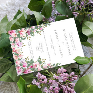 Magnolia and Eucalyptus Wedding Invitation