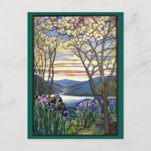 Magnolia and Iris Scenic Inspirational Postcard