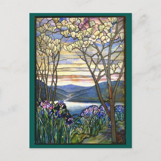 Magnolia and Iris Scenic Inspirational Postcard (Front)