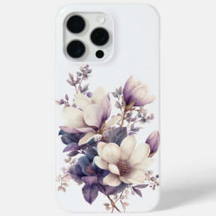 Magnolia and rosemary watercolor iPhone 15 pro max case