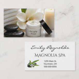 Magnolia and Skincare Spa Business Card