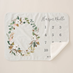 Magnolia Baby Milestone Sherpa Blanket