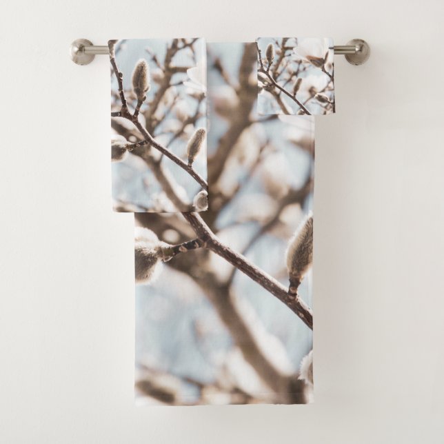 Magnolia Beauty Dream #1 #wall #art  Bath Towel Set (Insitu)