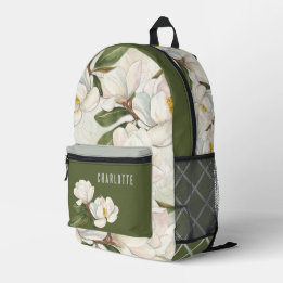 Magnolia Blooms Personalised Backpack