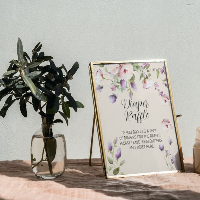 Magnolia Blooms Theme Baby Diaper Raffle Sign (Creator Uploaded)