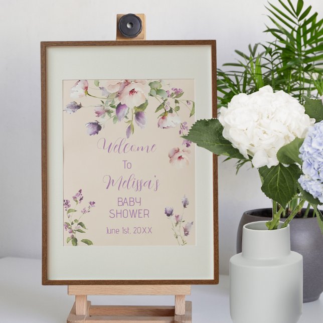 Magnolia Blooms Welcome Sign Baby Shower (Creator Uploaded)