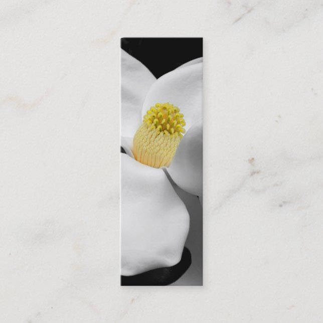 Magnolia Blossom Business Card Bookmark (Front)