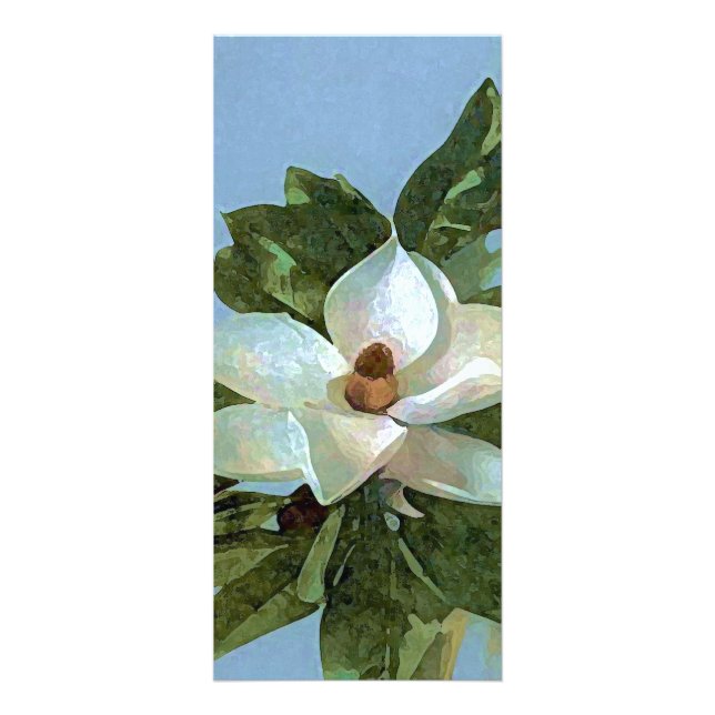 Magnolia Blossom Flower Rack Card (Front)