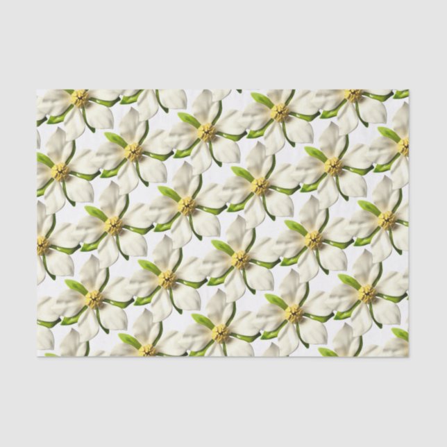 Magnolia Blossom Tropical Flower - Summer Wedding Tissue Paper (Front)