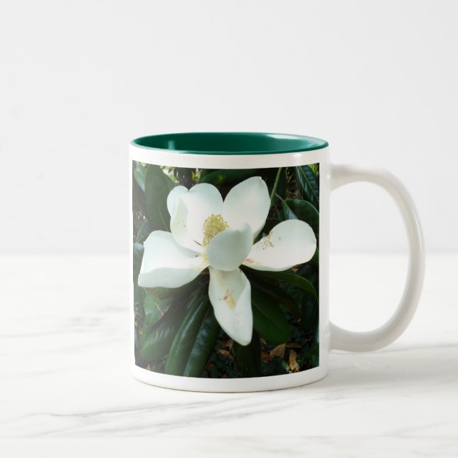 Magnolia Blossom Two-Tone Coffee Mug (Right)