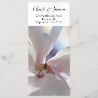 Magnolia Blossom Wedding Program Card