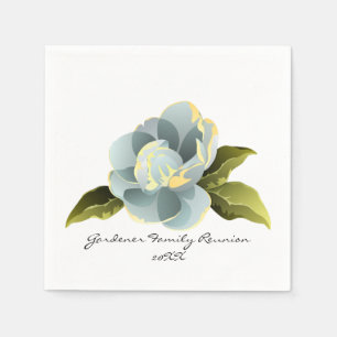 Magnolia Blossom with Leaves Napkin