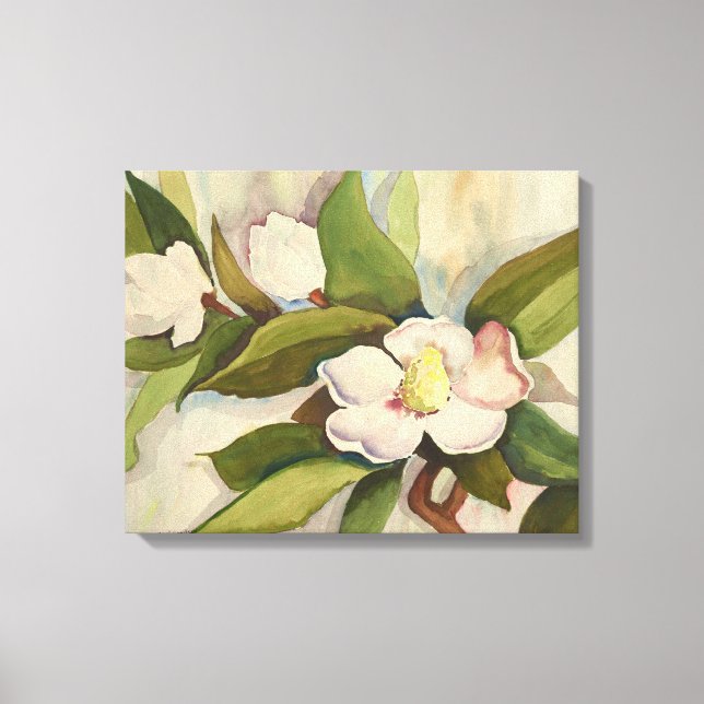 Magnolia Blossoms Canvas Print (Front)