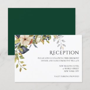 Magnolia Blossoms   Elegant Violet Floral Greenery Invitation