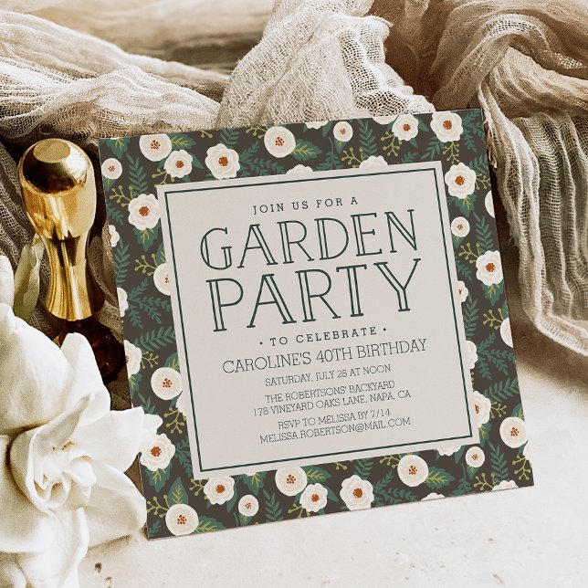 Magnolia Blossoms Garden Party Invitation (Creator Uploaded)