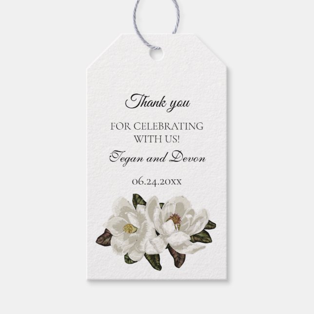 Magnolia blossoms  gift tags (Front)