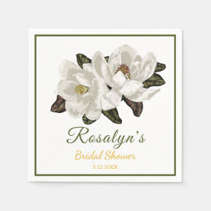 Magnolia blossoms napkin