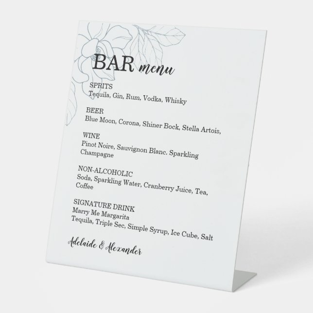 Magnolia Blue Pedestal Sign (Front)