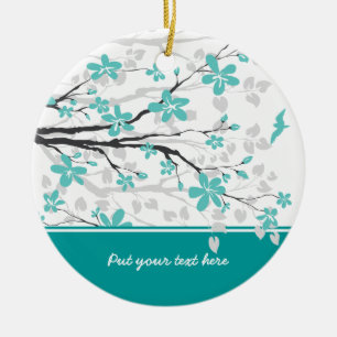 Magnolia branch and flowers custom ornament