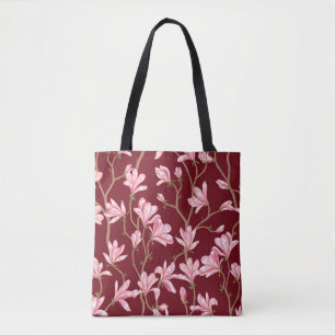 Magnolia Branches: Blooming Vintage Illustration. Tote Bag