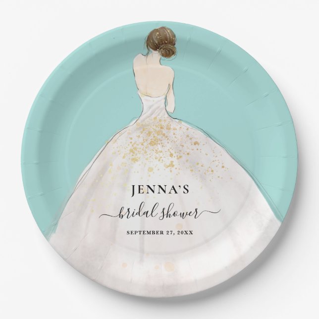 Magnolia Bride Bridal Shower Paper Plate (Front)