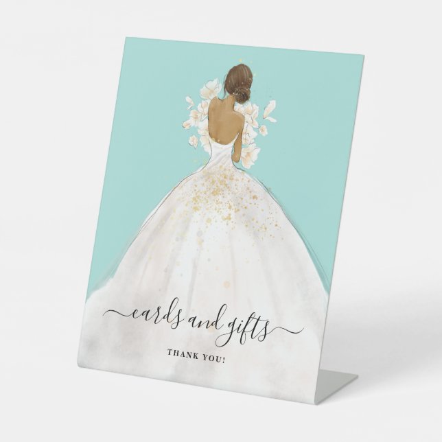 Magnolia Bride Cards and Gifts Bridal Shower Pedes Pedestal Sign (Front)