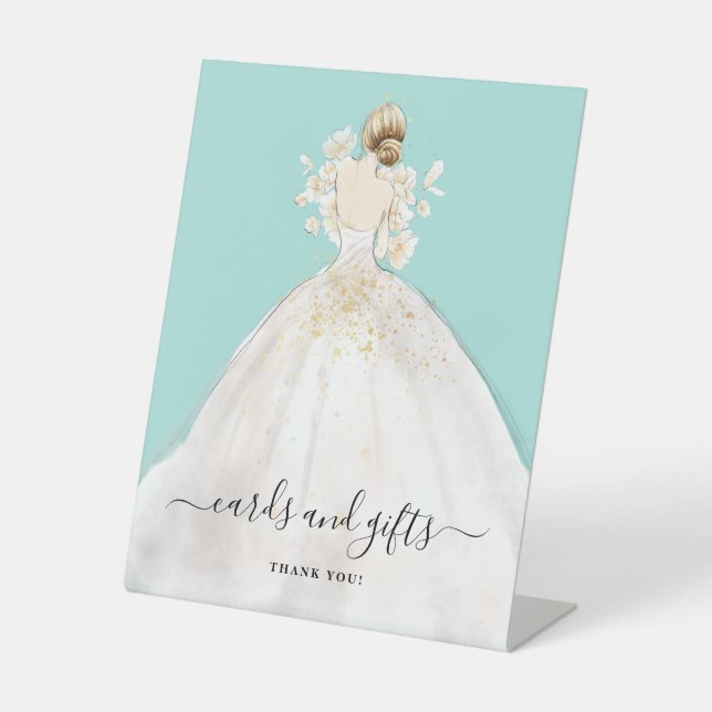 Magnolia Bride Cards and Gifts Bridal Shower Pedestal Sign (Front)