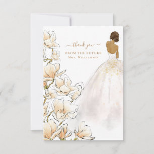 Magnolia Bride Future Mrs Thank You Card