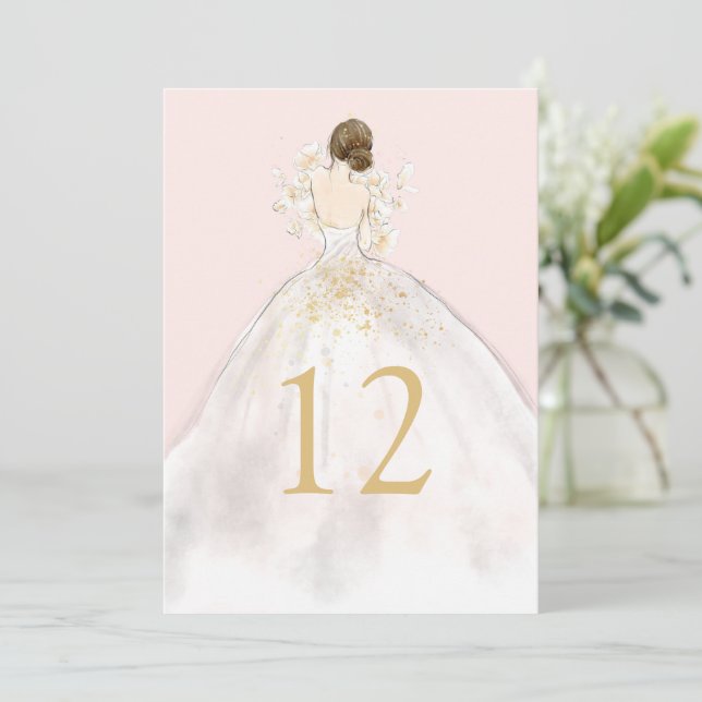Magnolia Bride in Gown Table Numbers (Standing Front)