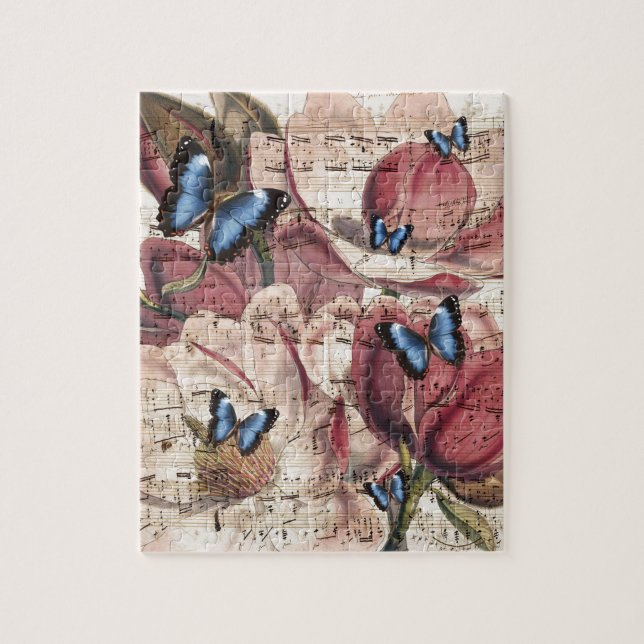 Magnolia Butterfly Jigsaw Puzzle (Vertical)