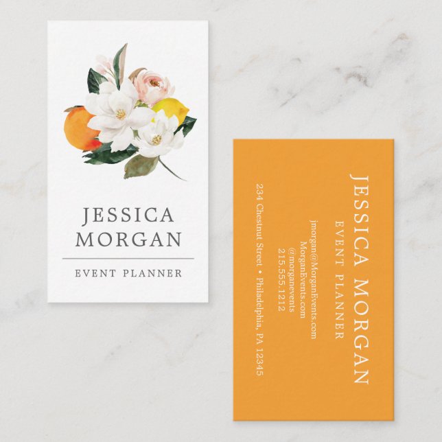 Magnolia Citrus Business Cards (Front/Back)