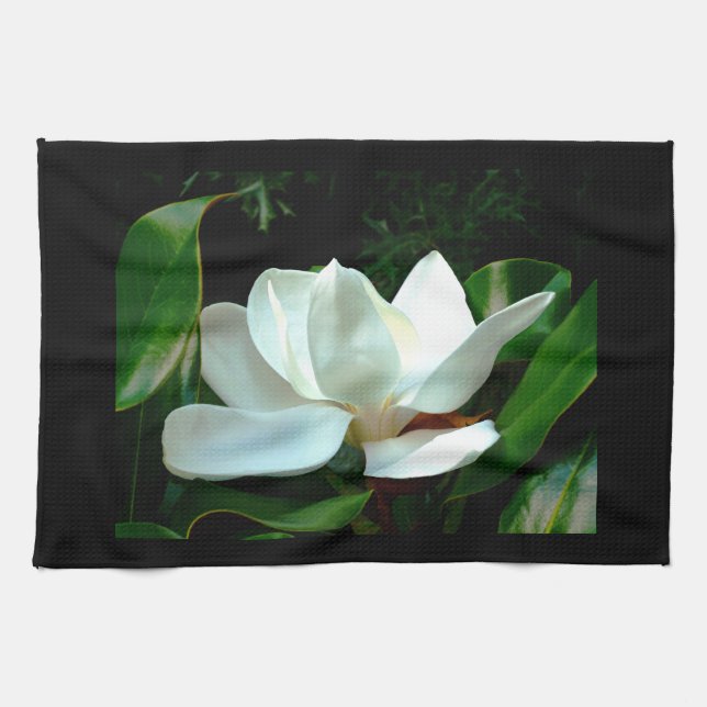 Magnolia Closeup Tea Towel (Horizontal)