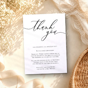 Magnolia Colour Custom Photo Thank You Enclosure Card