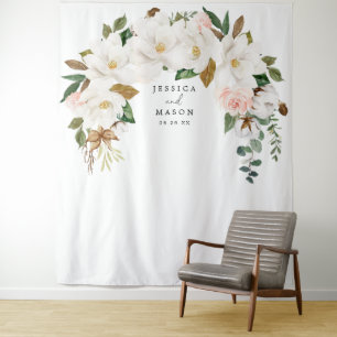 Magnolia Cotton Backdrop Photo Booth Tapestry