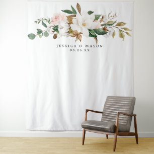 Magnolia Cotton Backdrop Photo Booth Tapestry