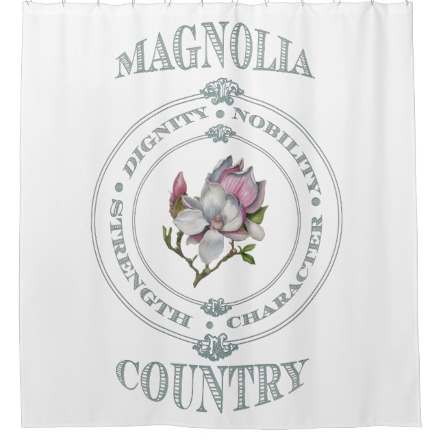 Magnolia Country Shower Curtain (Front)