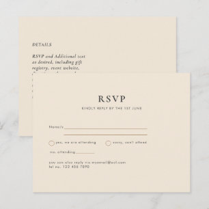 Magnolia Cream Modern Wedding Typography Postcard