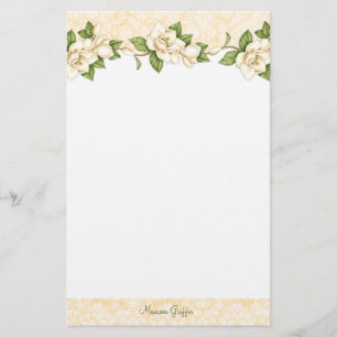 Magnolia- Damask Personalised Writing Paper